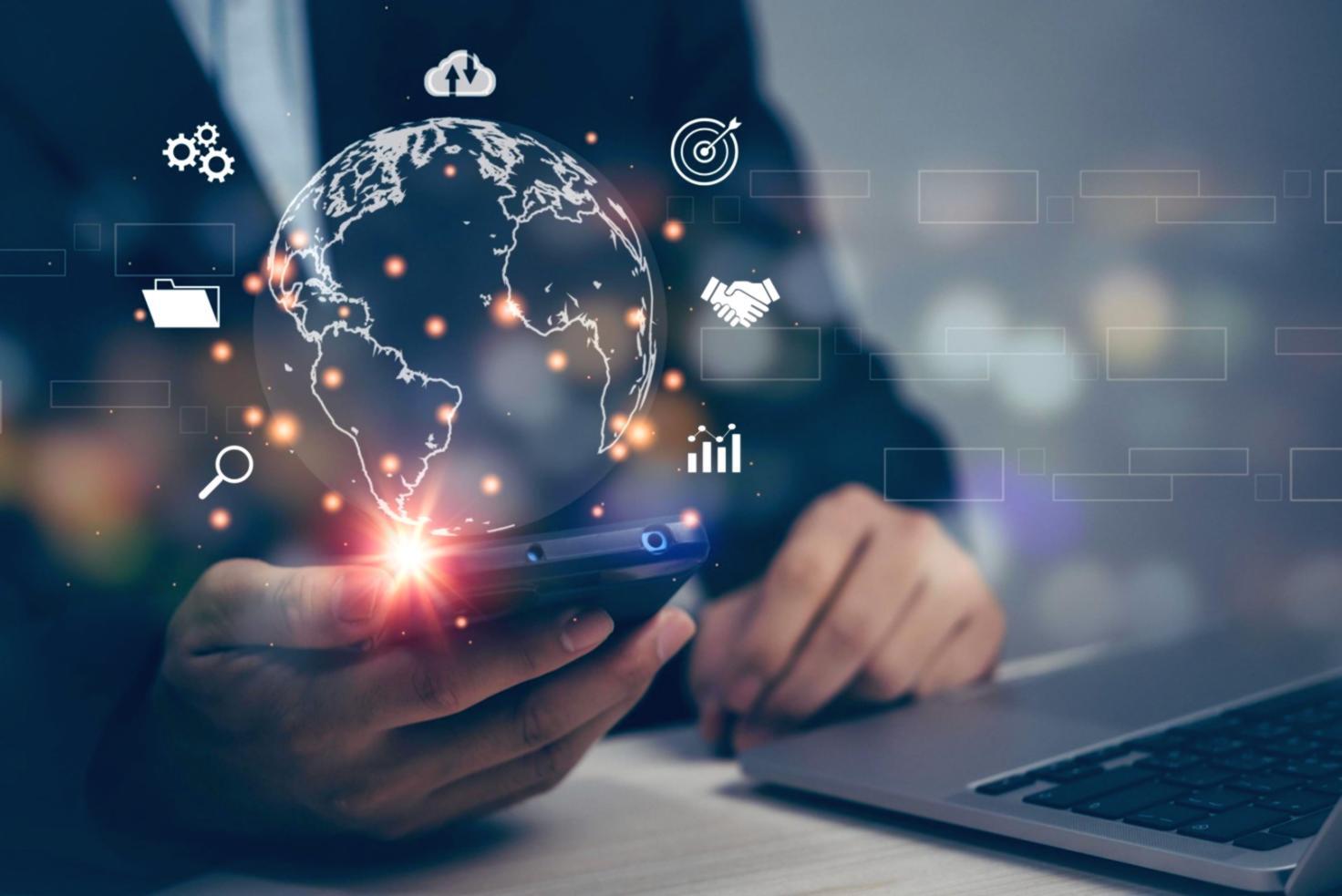 Medizinisches Personal arbeitet mit modernen KI-Systemen in einer Klinikumgebung